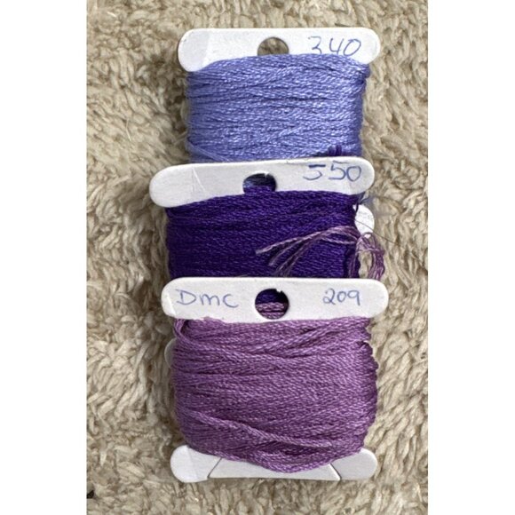Assorted Embroidery Floss Bundle DMC JP Coats 20 Skeins Pink Purple & Black - Picture 2 of 6